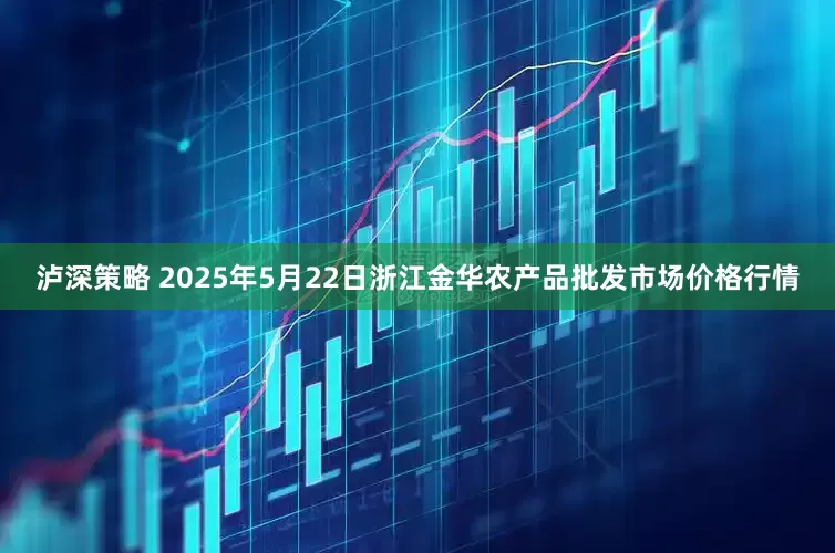 泸深策略 2025年5月22日浙江金华农产品批发市场价格行情